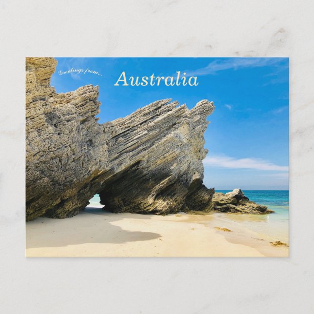 Cartão Postal Formação de Rock no Sul da Austrália (Frente)