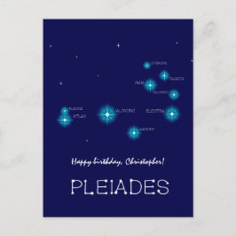 Cartão Postal Formação em Estrela Pleiades do Hemisfério norte