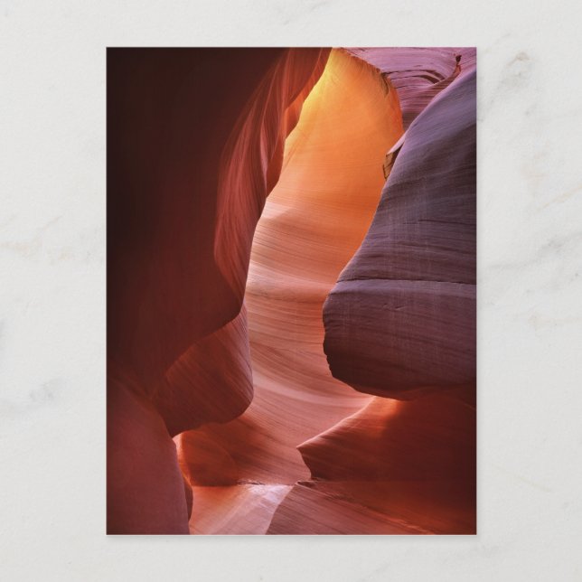 Cartão Postal Formações de slots de Antelope Canyon (Frente)