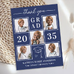 Cartão Postal Formando 5 Foto personalizada Graduação Obrigado<br><div class="desc">Apresentando nossa formatura personalizada e refinada, obrigado cartas, a maneira perfeita de expressar sua gratidão e apreciação em estilo. Projetados para o formando moderno, essas cartas apresentam um layout elegante e elegante adorado com uma opção de colagem de fotos em chic, permitindo que você exiba até seis de suas memórias...</div>