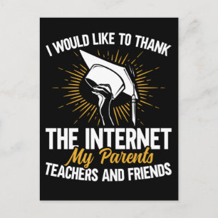 Cartão Postal Formando de Piada Engraçado Estudante Sarcástico