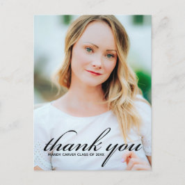 Cartão Postal Formando de Script Minimalista Elegante - Obrigado