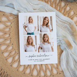 Cartão Postal Formando | Layout Moderno de Quatro Colagens de Fo