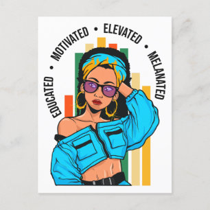 Cartão Postal Formando Sista da Mulher Melanina, Rainha Negra Ed