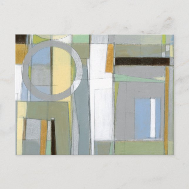 Cartão Postal Formas Abstrato geométricas coloridas (Frente)