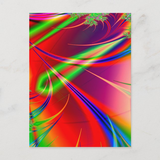 Cartão Postal Formas de Abstrato psicodélicos: (Frente)