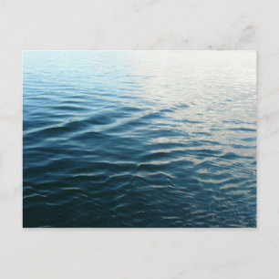 Cartão Postal Formas de Fotografia da Abstrato de Água Azul