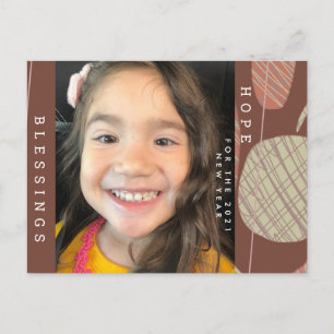 Cartão Postal Formas Orgânicas Desenhadas À Mão Em 2021