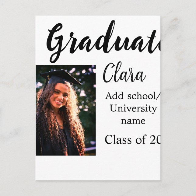 Cartão Postal Formatura adicionar nome turma de 20xx parabéns ad (Frente)