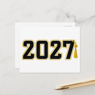 Cartão Postal Formatura da turma de 2027 de Letterman