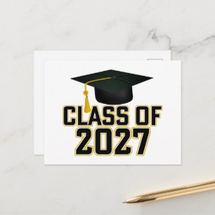 Cartão Postal Formatura da turma de 2027 de Letterman