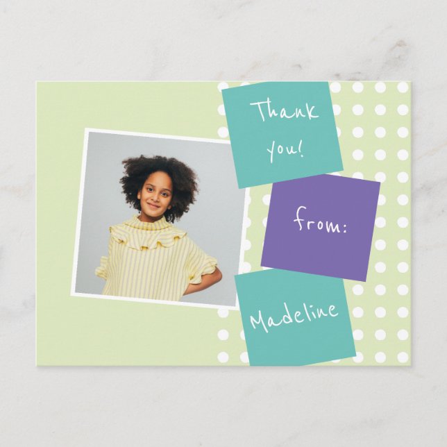 Cartão Postal Formatura de Festa Obrigado Fofura (Frente)