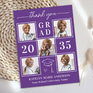 Cartão Postal Formatura Elegante Personalizada Agradecimento 6 F