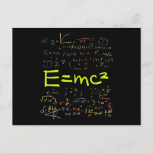 Cartão Postal Fórmulas de Física e Matemática EMC2