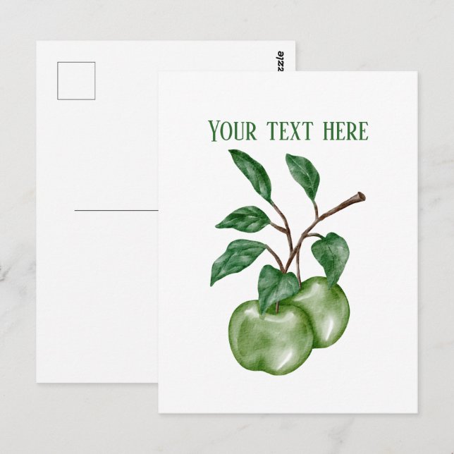 Cartão Postal Fornecedores de maçã fofos personalizáveis  (Frente/Verso)