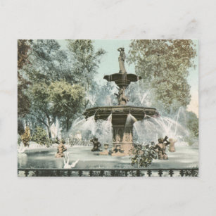 Cartão Postal Forsyth Fountain Savannah GA