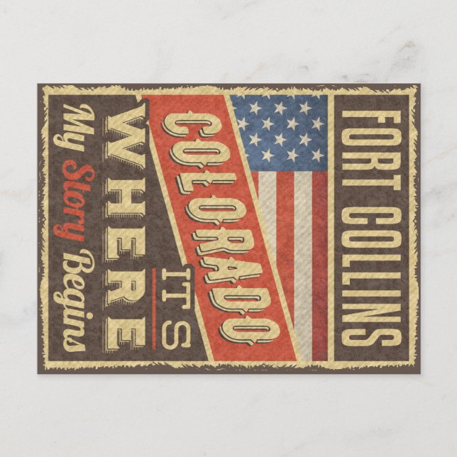 Cartão Postal Fort Collins Colorado (Frente)