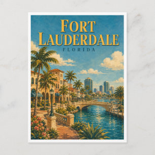 Cartão Postal Fort Lauderdale Flórida Las Olas GeoSaga