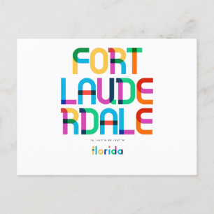 Cartão Postal Fort Lauderdale Flórida Século XX, Arte Pop,