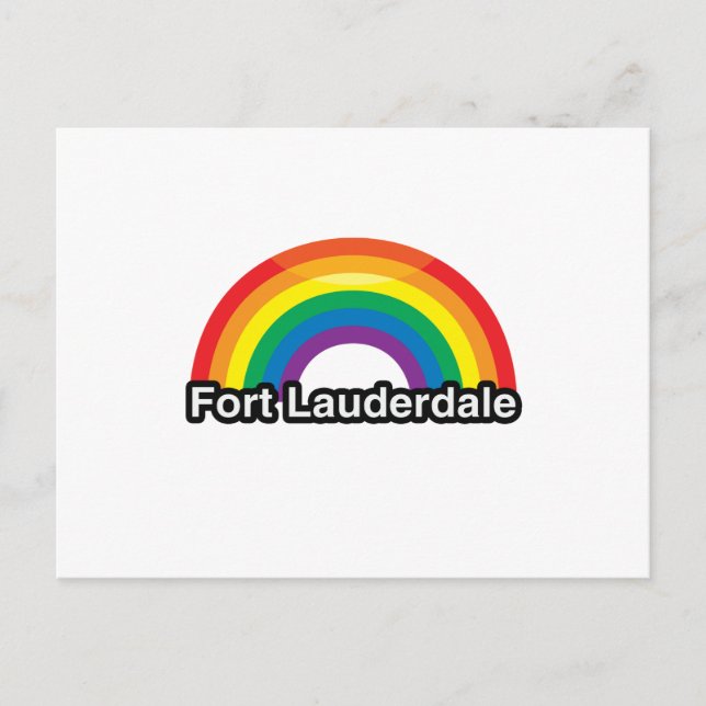 Cartão Postal FORT LAUDERDALE LGBT PRIDE RAINBOW -.png (Frente)