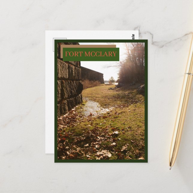 Cartão Postal Fort McClary State Historic Site Maine Nature (Frente/Verso In Situ)