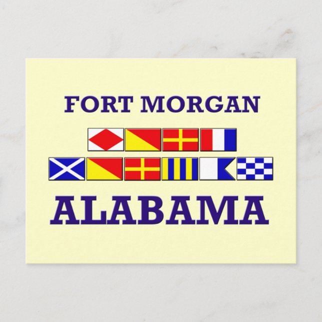 Cartão postal Fort Morgan Flag (Frente)