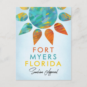 Cartão Postal Fort Myers Florida Sunshine Viagem