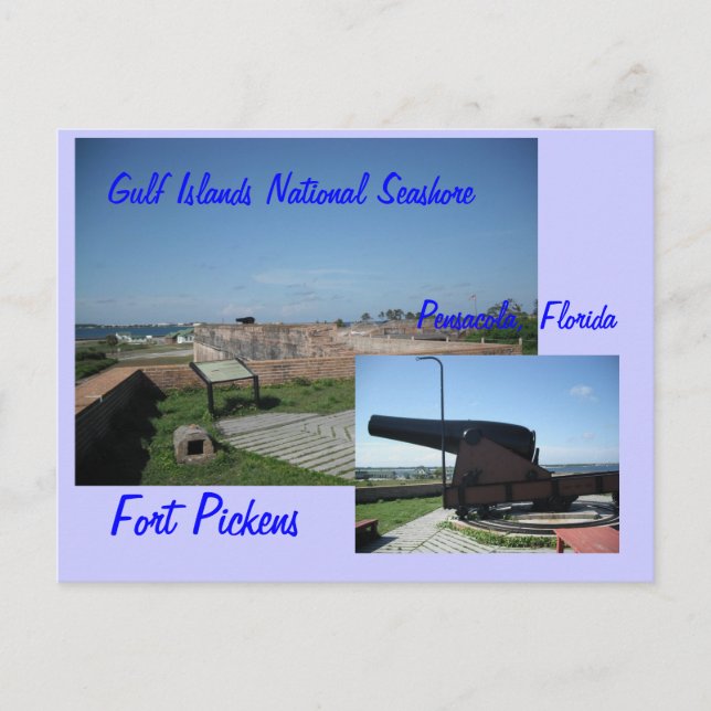 Cartão Postal Fort Pickens, Pensacola, Fl... (Frente)