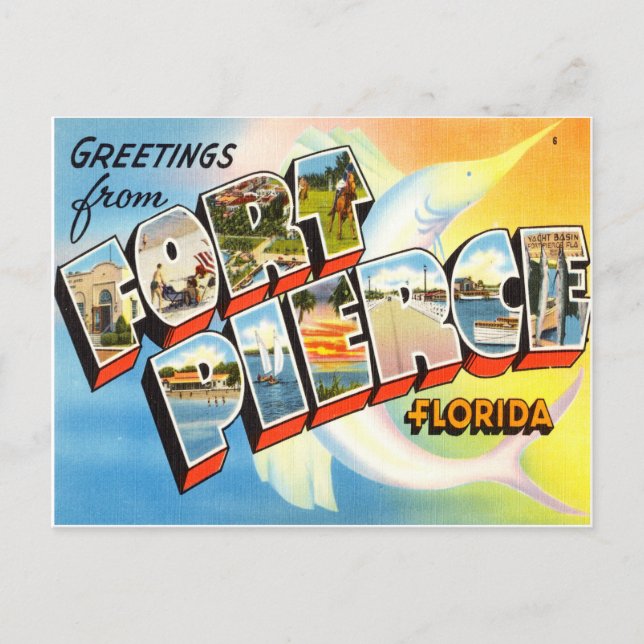 Cartão Postal Fort Pierce Florida (Frente)
