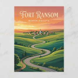 Cartão Postal Fort Ransom EUA