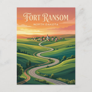 Cartão Postal Fort Ransom EUA