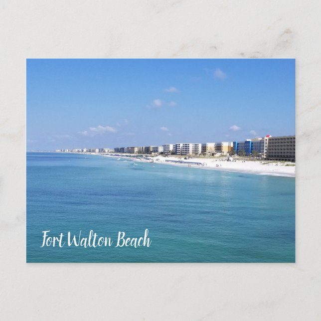 Cartão postal Fort Walton Beach Coastline (Frente)