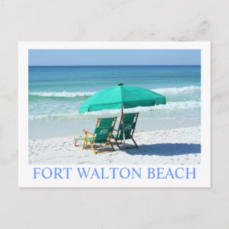 Cartão Postal FORT WALTON BEACH, FL - Câmaras de praia verdes