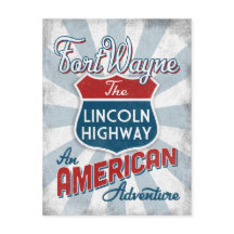 Fort Wayne Lincoln Highway Vintage América Indiana