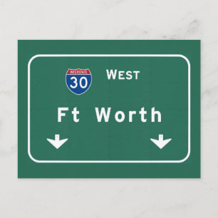 Cartão Postal Fort Worth Texas tx Interstate Highway Freeway :