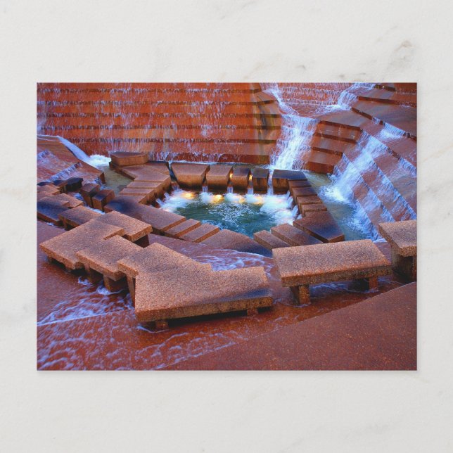 Cartão Postal Fort Worth Watergarden (Frente)