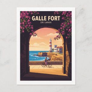 Cartão Postal Fortaleza de Galle Sri Lanka Lembrança