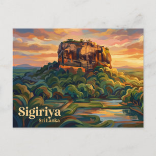 Cartão Postal Fortaleza de Rocha de Sigiriya Sri Lanka
