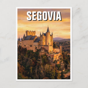 Cartão Postal Fortaleza de Segóvia Viagem Espanha