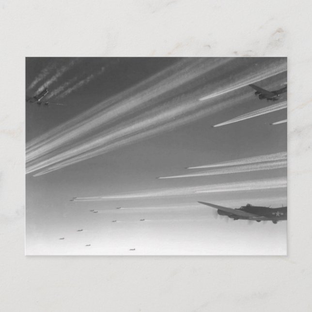 Cartão Postal Fortalezas Voadoras B17 a Caminho do Alvo (Frente)