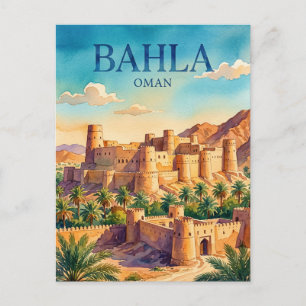 Cartão Postal Forte de Bahla Omã