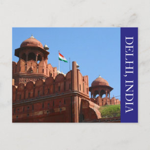 Cartão Postal Forte delhi vermelho