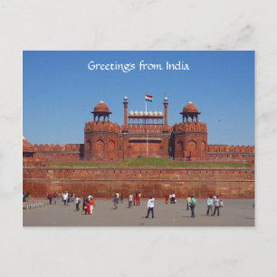 Cartão Postal Forte delhi vermelho