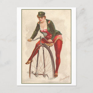 Cartão Postal Forte Série Women #60: Ciclismo Vintage