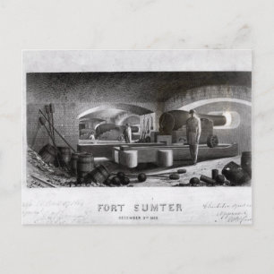 Cartão Postal Forte Sumter, Visão Interior da Bateria de Três Ar