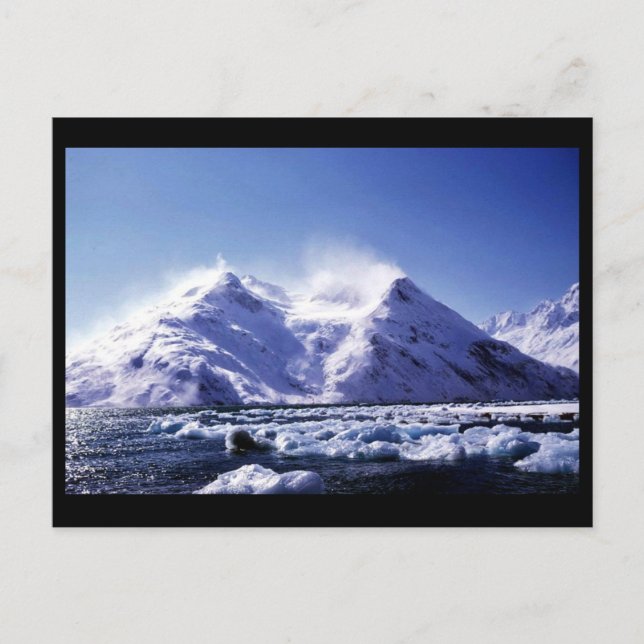 Cartão Postal Forte Vento Oeste no Harriman Fjord (Frente)