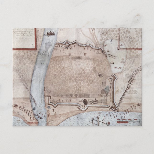 Cartão Postal Fortified Encampi, Porto Rico (Frente)