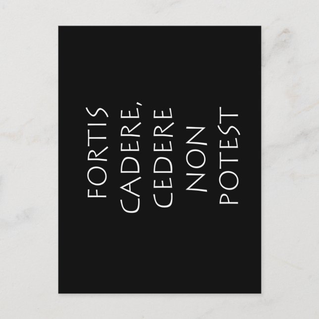 Cartão Postal Fortis cadere cedere sem protesto (Frente)