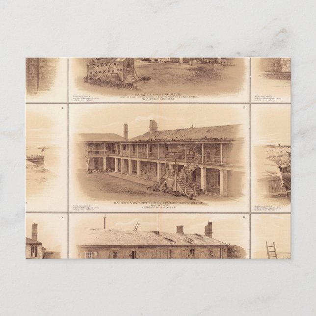 Cartão Postal Forts Sumter & Moultrie (Frente)