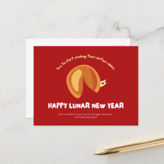 Cartão Postal Fortune Cookie Chinês Lunar Novo Ano Postc